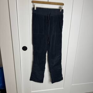 Faherty Corduroy Drawstring Pull On Straight Leg Slim Pants Navy Blue Size Small